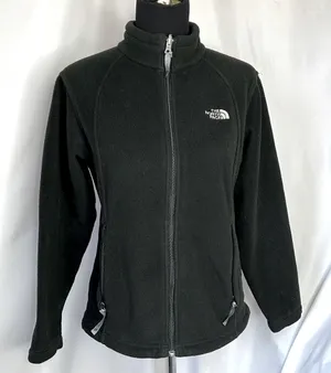 The North Face Women’s Black Full Zip Fleece Long Sleeve Sweater Size L. thumbnail 1
