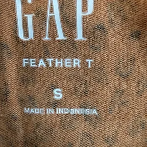 GAP Women's Small Feather T Leopard Print Long Sleeve T-Shirt Crew Neck Brown thumbnail 5