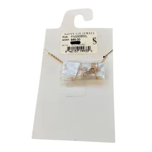 Savvy Cie Jewels 14K Gold Plated Initial Pendant Necklace with Gift Box thumbnail 5