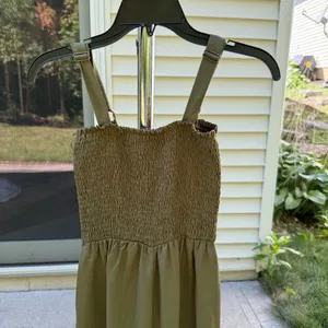 Papillon Olive Green Smocked Jumpsuit, Women's thumbnail 3