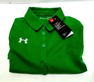 Under Armour HeatGear Polo Women Vibrant Sz S Green‎ Loose Fit Athletic Workout thumbnail 1