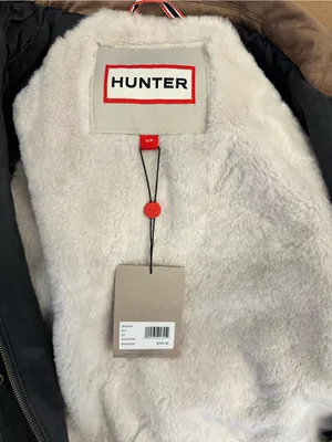 Hunter Bex Washed Wax Hunting Jacket Black Small NWT thumbnail 8