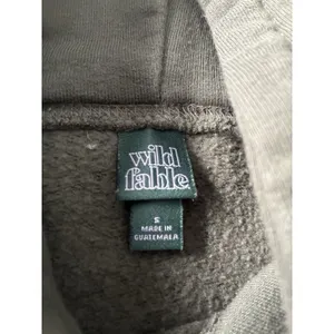 Wild Fable Womens Olive Green Cropped‎ Hoodie Raw Hem Pullover Sweatshirt Small thumbnail 7