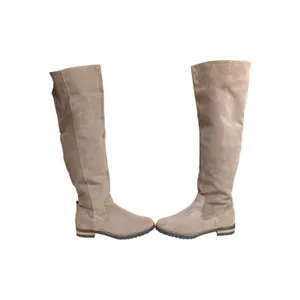 Fabianelli Premium Italian Suede Over-The-Knee Taupe Boots Women's Size 9/9.5 thumbnail 13