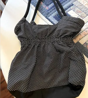 Vintage Hobo Fabric Bag Black thumbnail 1