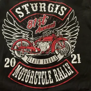 Sturgis size medium black biker tshirt Vance bike wear lace front harley thumbnail 7