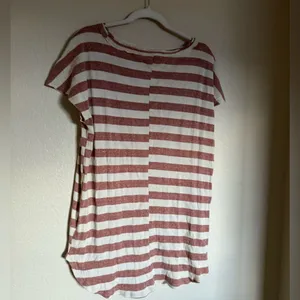 Free People Avery Tunic Top Stripe Slouchy Dolman Sleeve Red‎ Size XS NEW thumbnail 6
