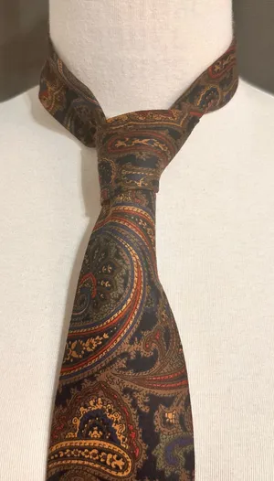 Bert Pulitzer Silk Mens Tie Multicolor Priestly Geometric Vintage Classic thumbnail 1