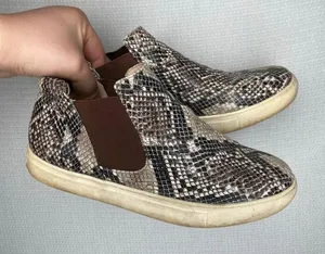 COCONUTS Snakeskin Print Slip On Sneakers Ankle Fashion Casual‎ Shoes thumbnail 1