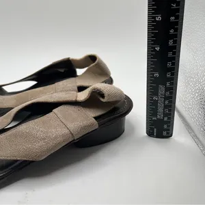 Brunate brown suede Sandals IT 37 US 7 Italian Designer Heels Dress VTG thumbnail 2