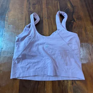 Lululemon Align Tank Top Lavender Purple Nulu Yoga Crop Bra LW1DUDS Size 4 thumbnail 2