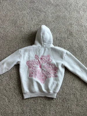 Pink Palm Puff Everything Comes in Waves Hoodie thumbnail 4