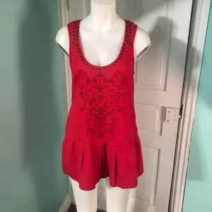 Free People Red Tunic/Dress Sz4 thumbnail 3