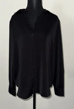 Elegant Black Blouse thumbnail 1