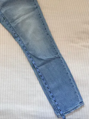 American Eagle Outfitters Women’s Mom Jeans Light Blue Straight Leg Jeans 4 Long thumbnail 12