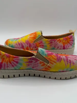 Easy Street Tie Dye Slip On Shoes 6.5W Wide Comfort Wave Colorful Casual thumbnail 5