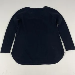 Griffen Cashmere Sweater Womens‎ Medium Black 100% Cashmere V Neck Knit Pullover thumbnail 6