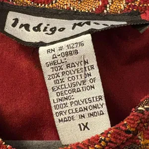 Indigo Moon Vintage Velvet Patchwork Jacket Size 1X Red thumbnail 2