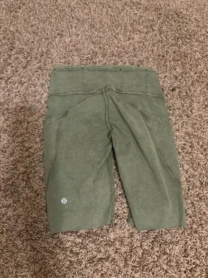 Lululemon Fast and Free Short 10" *Ice Dye 6 Ice Wash Moss Green W7BGHS Nulux thumbnail 2