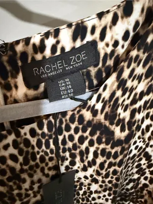 Rachel Zoe Leopard Print Short Sleeve Dress - Brown/Black/Cream thumbnail 3