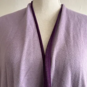 NEW Chico's Reversible Travel Wrap Sweater Button Poncho Purple Knit S/M NWT thumbnail 3
