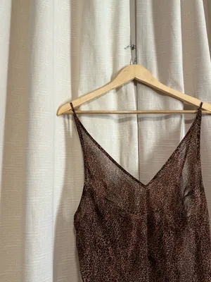 Victoria's Secret 90s Brown Leopard Print Slip thumbnail 2