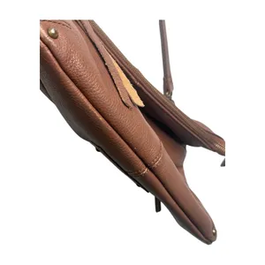 Lucky Brand Crossbody Brown Pebbled Leather Foldover Purse Bag Convertible Hobo thumbnail 13
