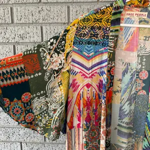 Free People Violet Duster Kimono Cardigan Size XS Colorful Printed Graphics thumbnail 5