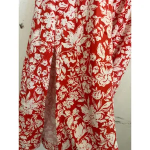 Universal Thread Red Floral Maxi Dress Cut Out Back Slit Cottagecore Sundress S thumbnail 3