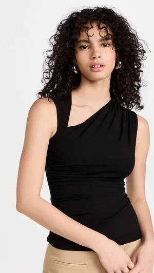 NWOT Reformation Shae Knit Top in Black thumbnail 3