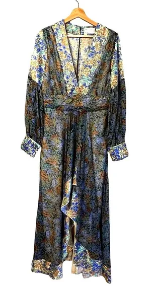 Asos Womens Fairy Boho Maxi Dress Size 12 Hippie Festival Cottage Ditsy Floral thumbnail 1