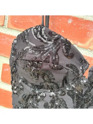 Windsor Black Sequin Embellished Mini Dress thumbnail 2