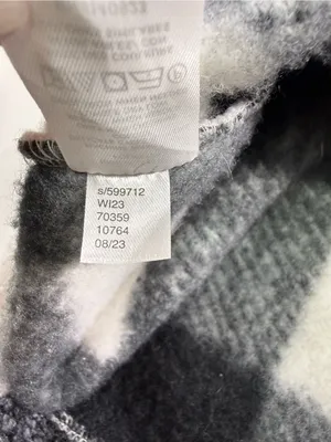 LOFT Black & White Buffalo Check Teddy Pullover Jacket thumbnail 7