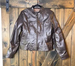Leather‎ King Leather Jacket Brown Size XL thumbnail 1