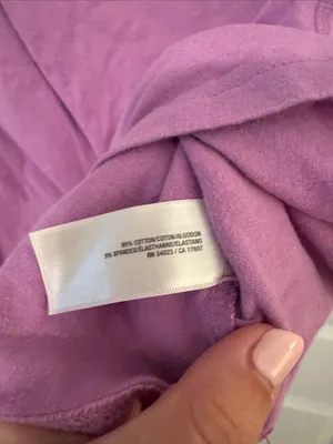 Old Navy Women's Lavender Cottonblend Short Sleeve Scoop Neck Active Tee thumbnail 5