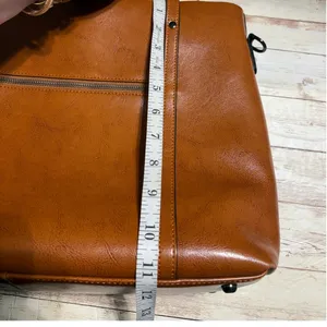 FZONE Leather Shoulder Tote Bag Brown Crossbody Office Handbag Laptop Work NWOT thumbnail 10
