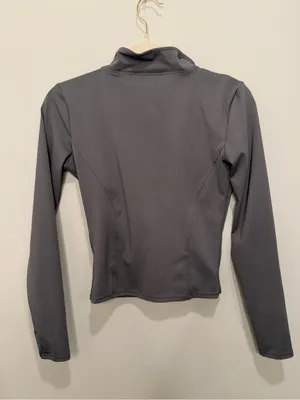 Gray‎ Full Zip Fitted Athletic Workout Jacket Size Medium Gray thumbnail 3