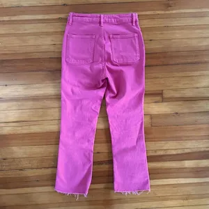Zara Sailor Cropped Flare Jeans in Fuscia Size 4 thumbnail 3