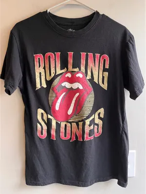 Rolling Stones Band Tee Black Size Medium thumbnail 1