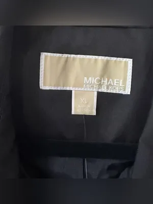 Michael Kors Black Asymmetrical Zip Trench Coat with Belt thumbnail 8