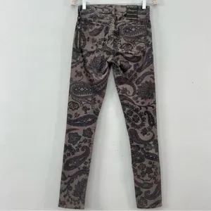 NWT Citizens of Humanity Thompson Paisley Birch Corduroy Mid‎ Rise Skinny Jeans thumbnail 3