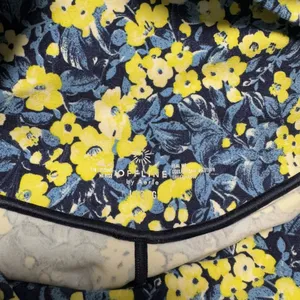 Aerie Real Me 7/8 Hi Rise Legging L Blue & Yellow Floral thumbnail 5
