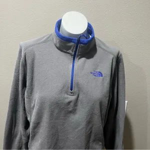 The North Face gray pullover fleece sweatshirt thumbnail 3