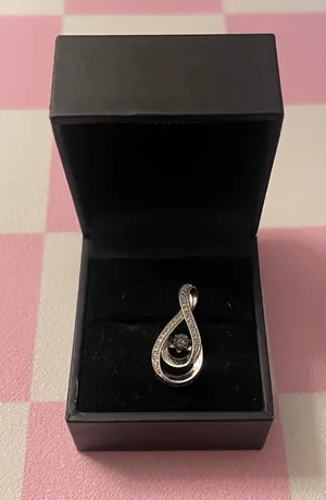 Kay Jewelers This is a sterling silver 925 floating diamond pendant necklace. thumbnail 1