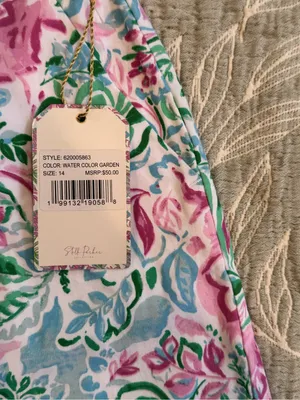 Floral Print Women’s Bermuda Shorts in Pink and Green thumbnail 5