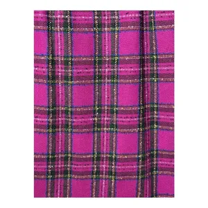 Norton‎ McNaughton Plaid Pencil Skirt Womens 12 Magenta Pink Wool Blend Vintage thumbnail 2
