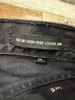 Aritzia Denim Forum The BF High Rise Loose 28L in Black Women’s Size 24 Cotton thumbnail 7
