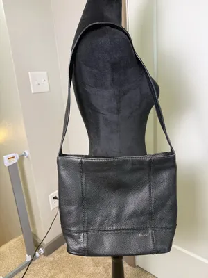 The Sak De Young Leather Hobo Bag Purse Pebbled‎ Black Shoulder Bag Neutral thumbnail 2