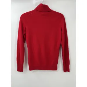 Talbots Pure Cashmere Turtleneck Red Holiday Christmas Minimalist Sweater Bright thumbnail 9