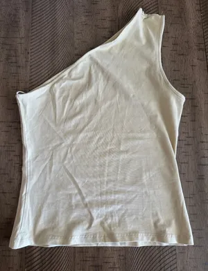 Weekday Cindy One-Shoulder Tank‎ Top – Light Beige/Cream – Size S thumbnail 1